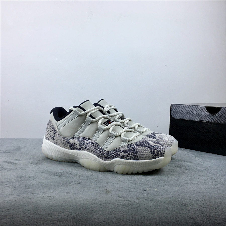 Air Jordan 11 Low SE Snakeskin Grey Shoes - Click Image to Close